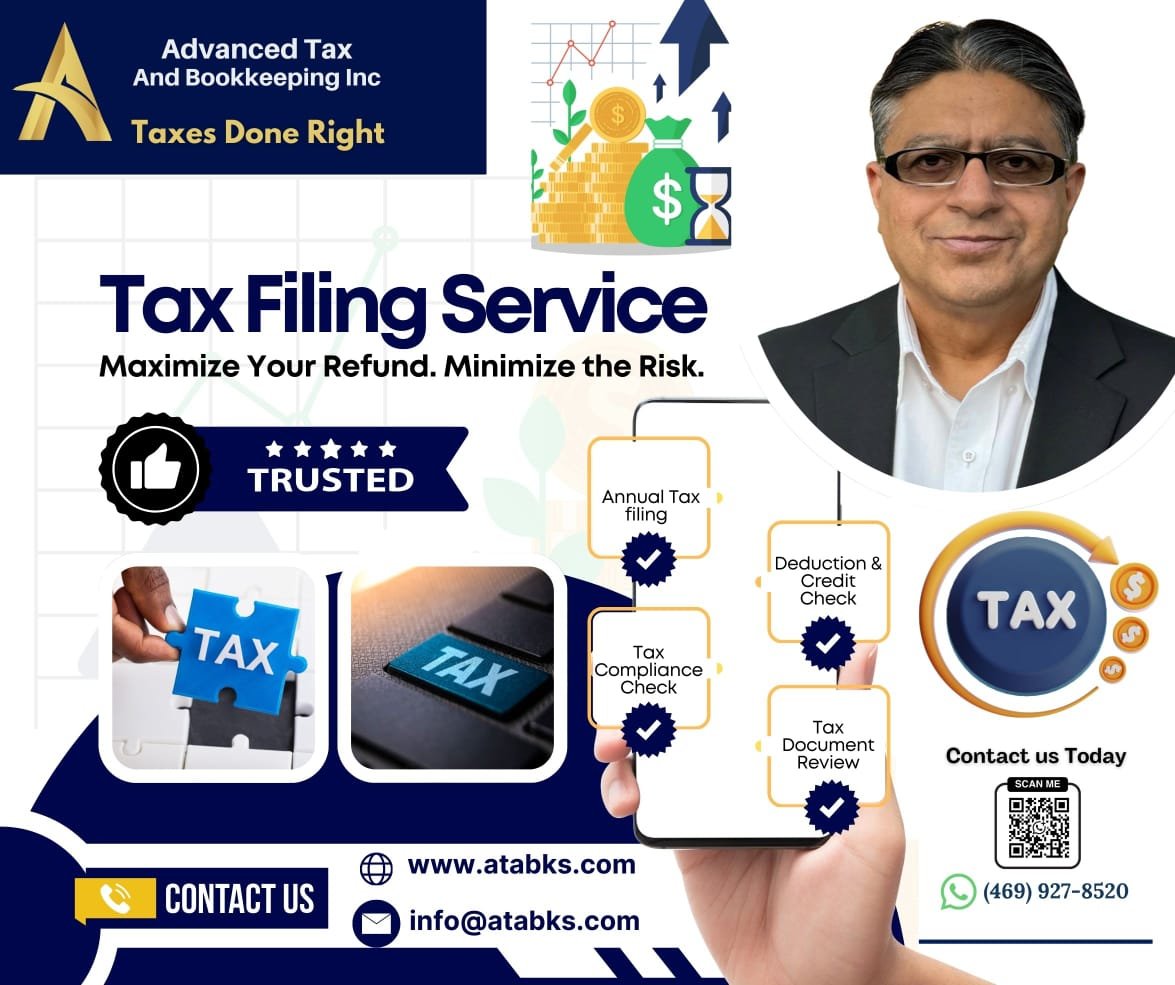 CPAcloud9 tax filing service graphic highlighting annual filing, deductions, compliance checks and document review